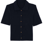 Cashmere polo women midnight blue - packshot | Elise | Linnea Lund