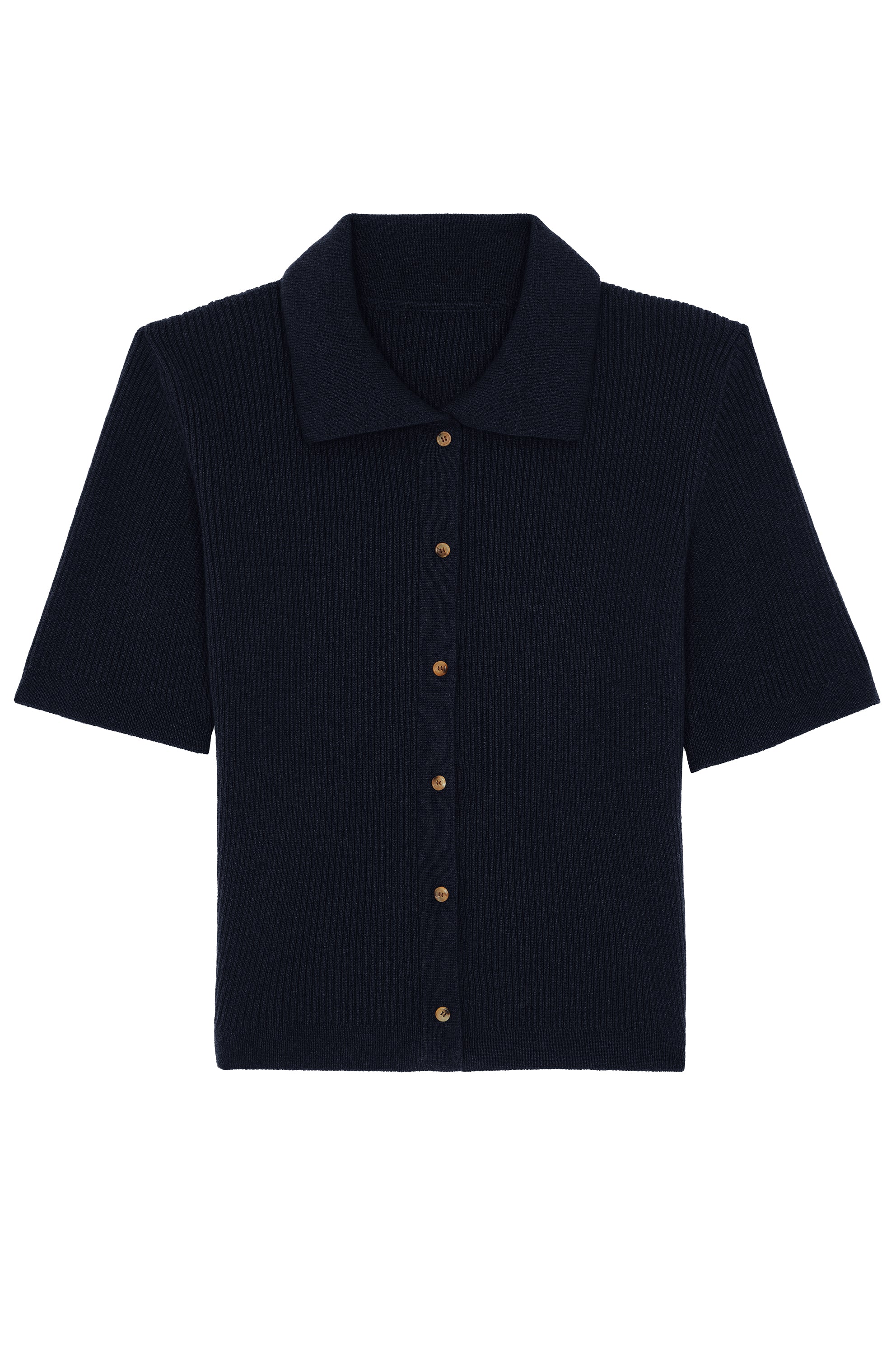Cashmere polo women midnight blue - packshot | Elise | Linnea Lund