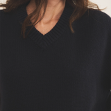 navy blue color cashmere sweater women - focus | Emilie | Linnea Lund