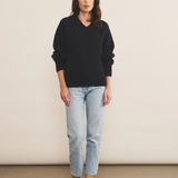 navy blue color cashmere sweater women - look | Emilie | Linnea Lund