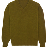 green ochre color cashmere sweater women - packshot | Emilie | Linnea Lund
