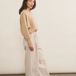 light camel cashmere sweater women - side view | Francesca | Linnea Lund