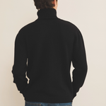 black cashmere sweater men - back view | Francois | Linnea Lund