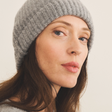 grey beanie cashmere women - front view | Harry | Linnea Lund