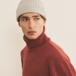 light grey beanie cashmere men - look | Harry | Linnea Lund