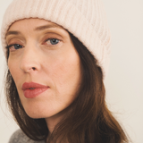 light salmon pink beanie cashmere women - side view | Harry | Linnea Lund