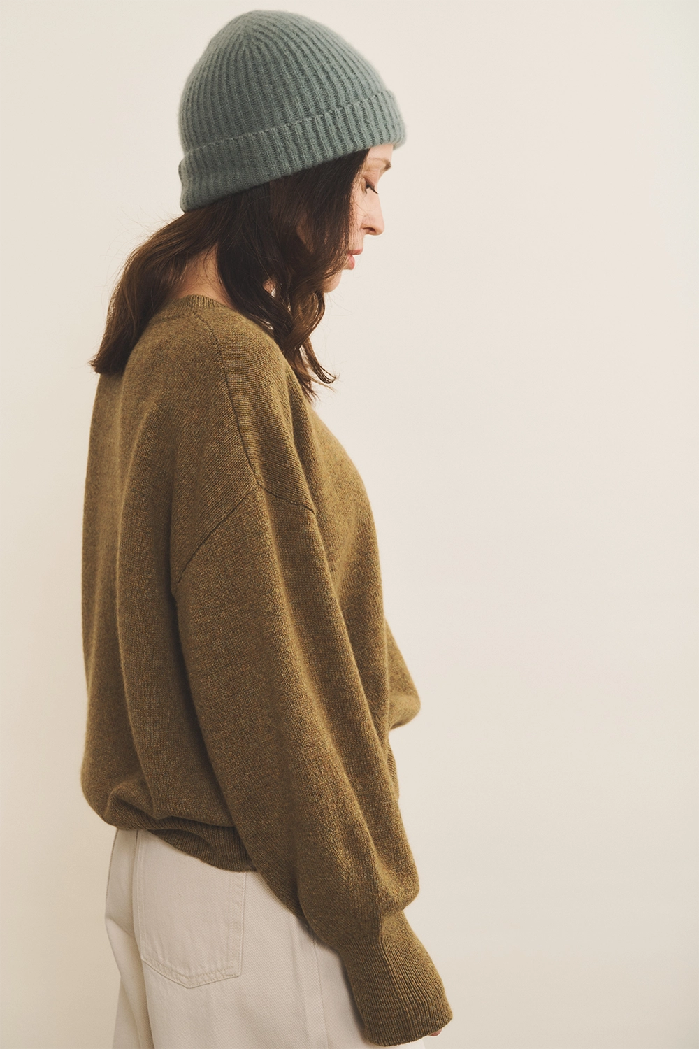 verdigris beanie cashmere men - back view | Harry | Linnea Lund
