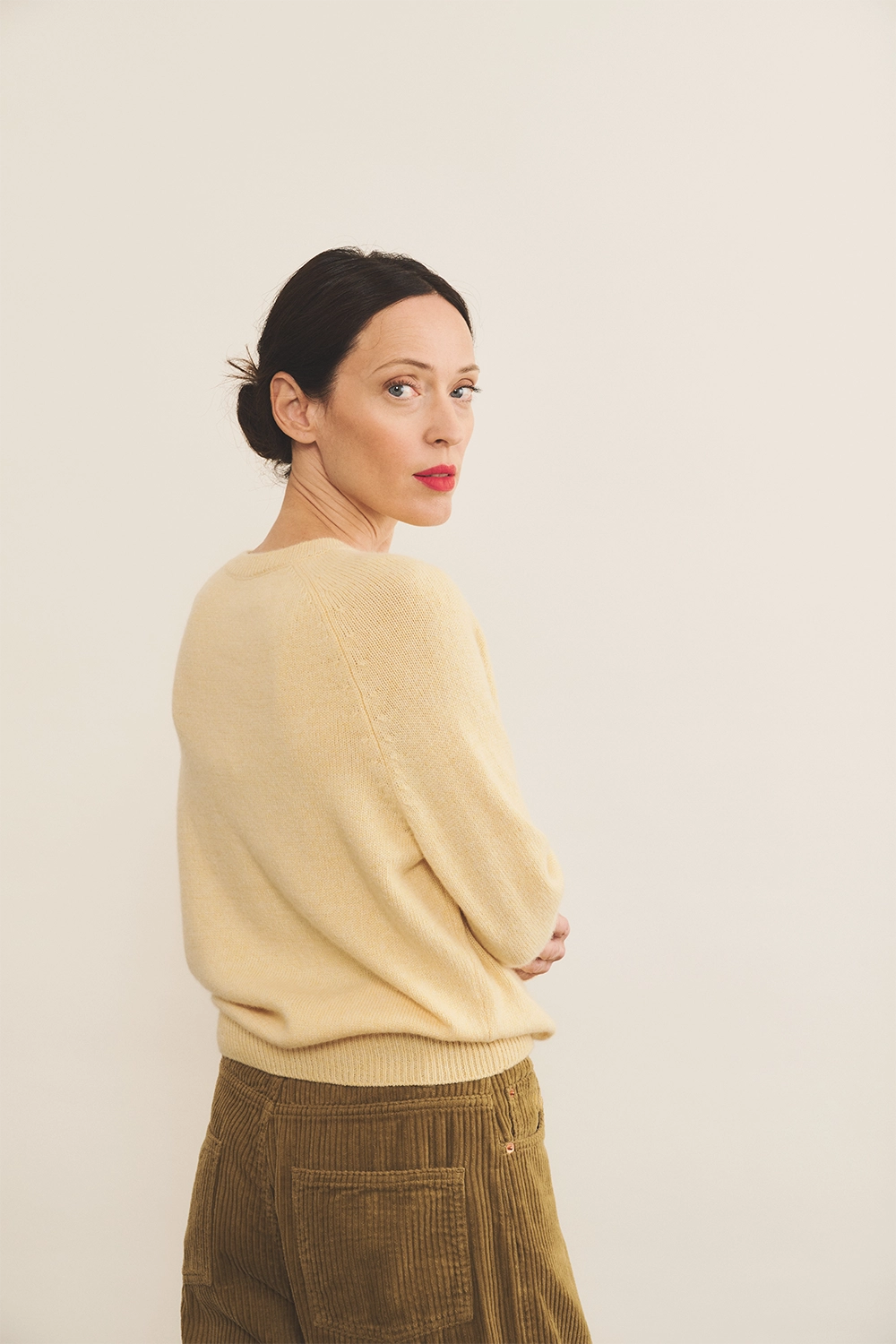 light yellow cashmere sweater women - back view | Jack | Linnea Lund