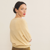 light yellow cashmere sweater women - back view | Jack | Linnea Lund