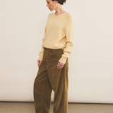 light yellow cashmere sweater women - side view | Jack | Linnea Lund