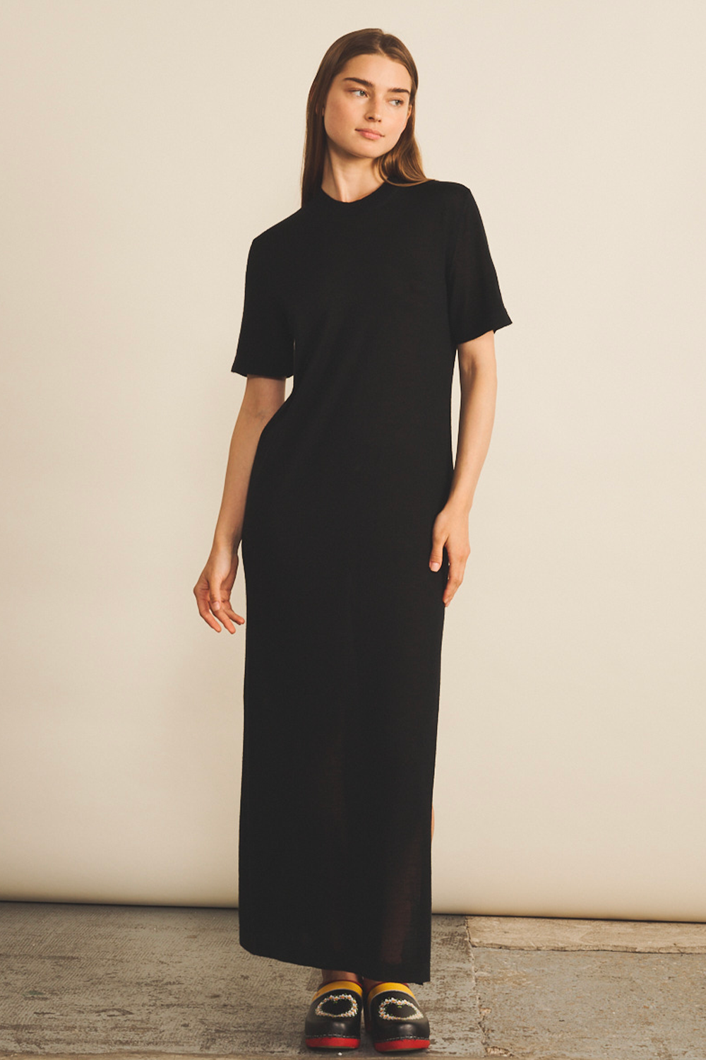 black cashmere dress women - front view | Juliana | Linnea Lund