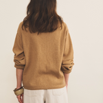 brown cashmere cardigan women - back view | Matilda | Linnea Lund