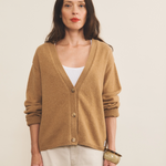 brown cashmere cardigan women - front | Matilda | Linnea Lund