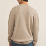 Beige men cashmere sweater - back view | Mimmi | Linnea Lund