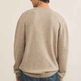 Beige men cashmere sweater - back view | Mimmi | Linnea Lund