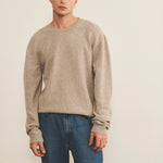 Beige men cashmere sweater - front view | Mimmi | Linnea Lund