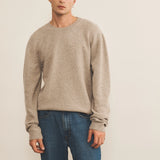 Beige men cashmere sweater - front view | Mimmi | Linnea Lund
