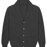 Dark grey cashmere sweater men - packshot | Philippe | Linnea Lund
