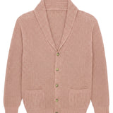 light salmon pink cashmere cardigan men - packshot | Philippe | Linnea Lund
