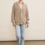 greige cashmere cardigan women - look | Philippe | Linnea Lund