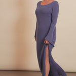 Blue denim cashmere dress women - video | Pepa | Linnea Lund