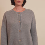 Grey cashmere cardigan women - video | Carole | Linnea Lund