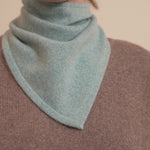 Women Cashmere bandana women blue aqua - video | Stella | Linnea Lund