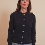 Midnight blue women cashmere cardigan - video | Greta | Linnea Lund