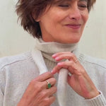 White cashmere sophie scarf bandana | Violette | Ines de la Fressange x Linnea Lund