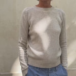 Cream light women cashmere sweater | Ines | Ines de la Fressange x Linnea Lund