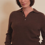 Cashmere polo women brown chocolate - video | Ralph | Linnea Lund