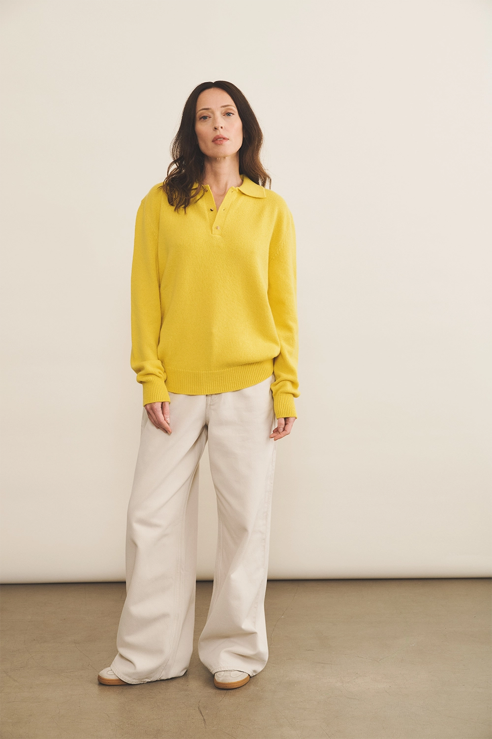 Cashmere polo women flash yellow - look | Ralph | Linnea Lund
