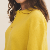 Cashmere polo women flash yellow - side view | Ralph | Linnea Lund