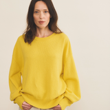 Flash yellow cashmere sweater women - front view | Sarah | Linnea Lund