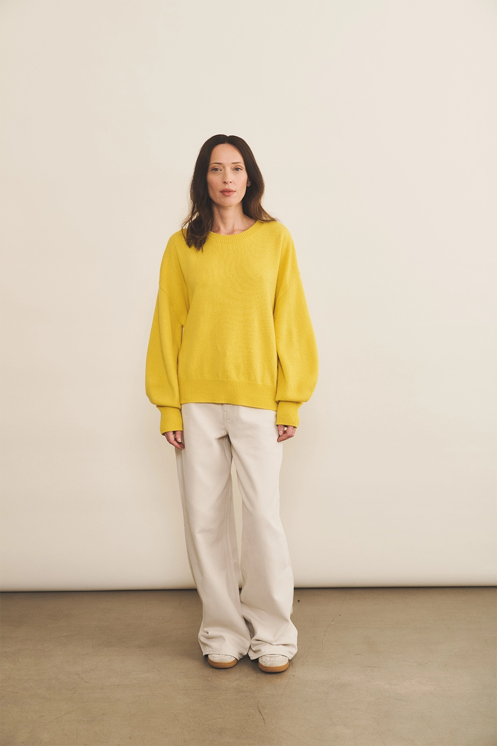 Flash yellow cashmere sweater women - look | Sarah | Linnea Lund