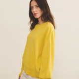 Flash yellow cashmere sweater women - side view | Sarah | Linnea Lund