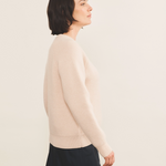 light pink cashmere sweater women - side view | Sergio | Linnea Lund