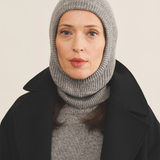 Grey balaclava unisex - front view | Snoflinga | Linnea Lund