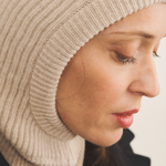 Beige balaclava unisex - focus | Snoflinga | Linnea Lund