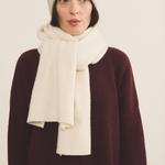 white scarf cashmere - front view | Susanne | Linnea Lund