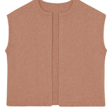 rose gold sleeveless cashmere cardigan unisex | Théo | Linnea Lund