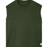 Dark green Cashmere sleeveless sweater women - packshot | Berit | Linnea Lund