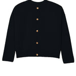 Black cashmere cardigan women- packshot | Carole | Linnea Lund