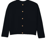 Black cashmere cardigan women- packshot | Carole | Linnea Lund