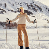 Cashmere Balaclava light yellow - women ski look | Snöflinga | Linnea Lund