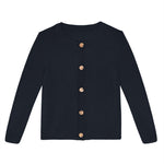 Midnight blue women cashmere cardigan - packshot | Greta | Linnea Lund