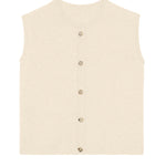 white cashmere sleeveless cardigan women - packshot | Hugo | Linnea Lund