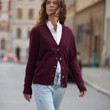 Junior Cardigan - Bordeaux