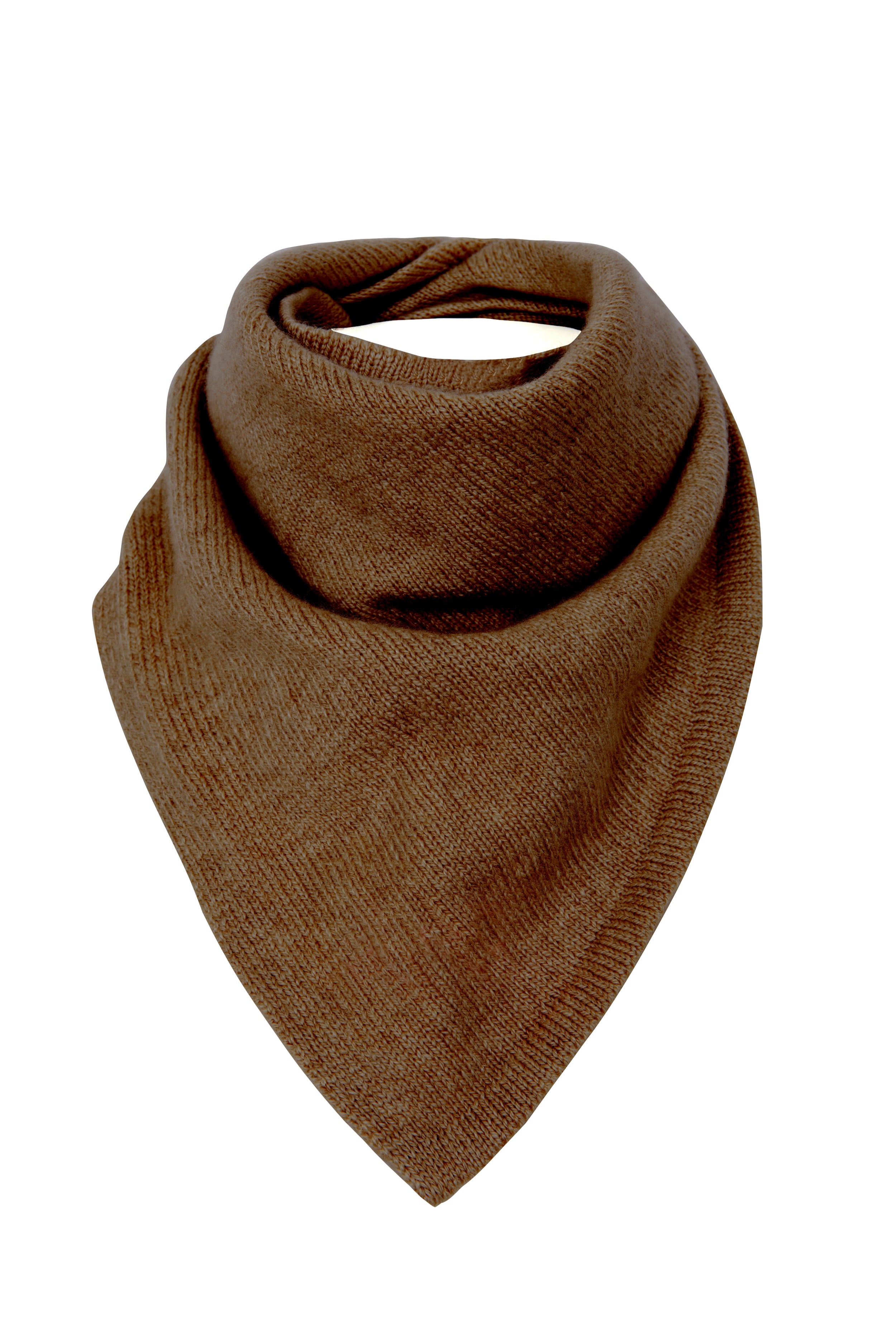 Brown cashmere bandana packshot | Stella | Linnea Lund