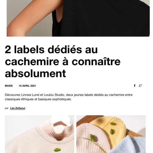 Numéro magazine likes cashmere just like us